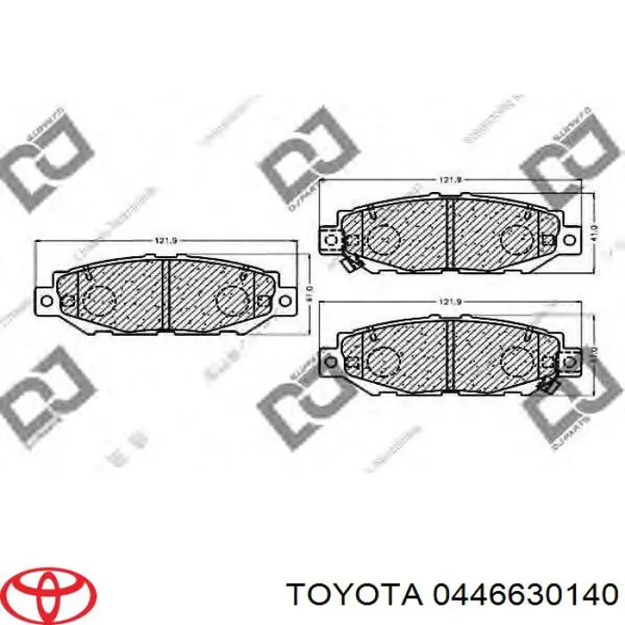 0446630140 Toyota Колодки тормозные дисковые комплект