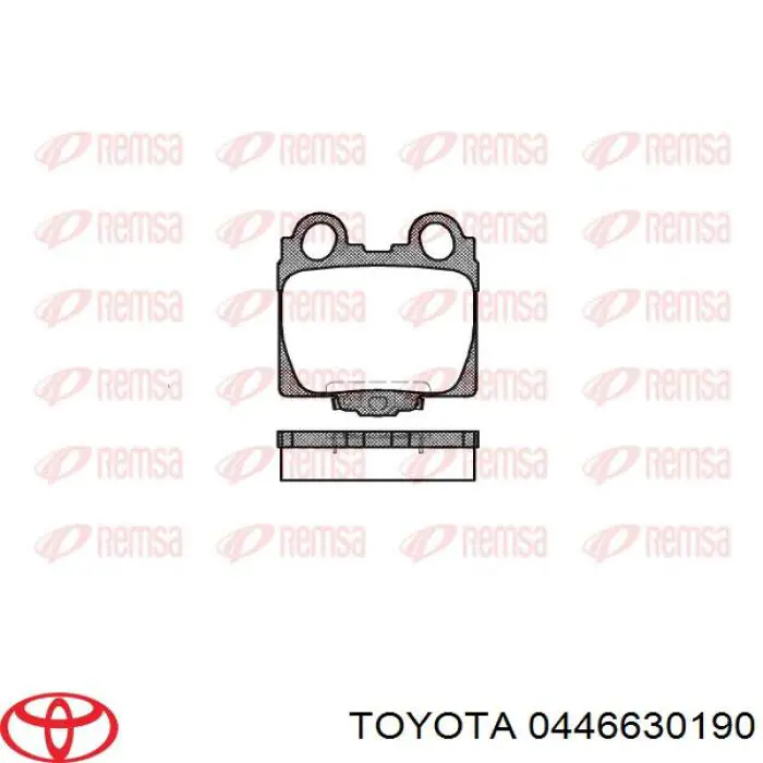 Задние тормозные колодки 0446630190 Toyota