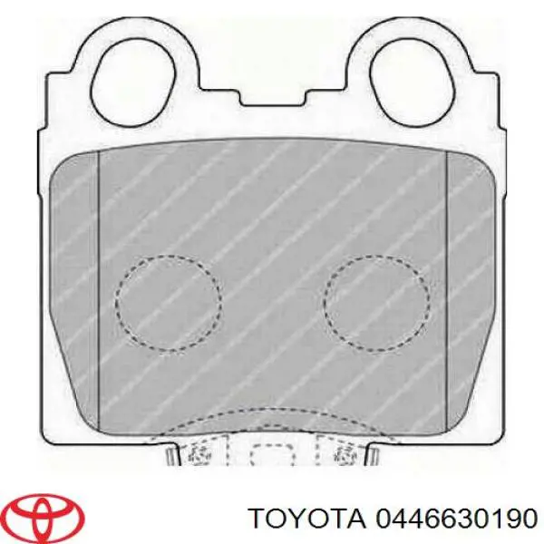 Задние дисковые колодки Toyota 0446630190