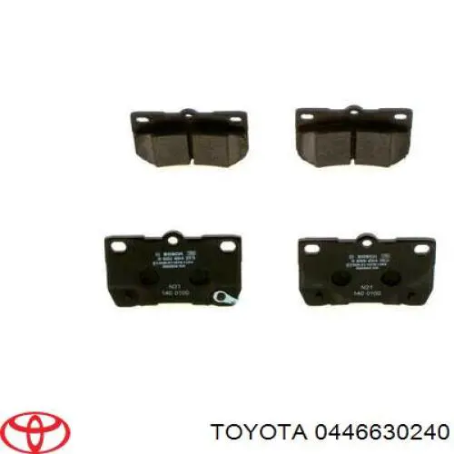 Задние тормозные колодки 0446630240 Toyota