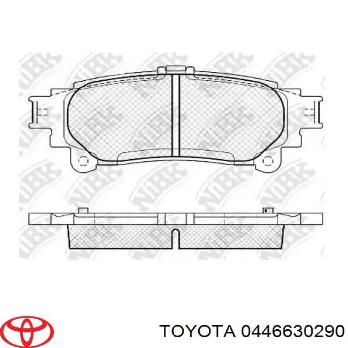 Купить 0446630290 Toyota Колодки тормозные задние, дисковые