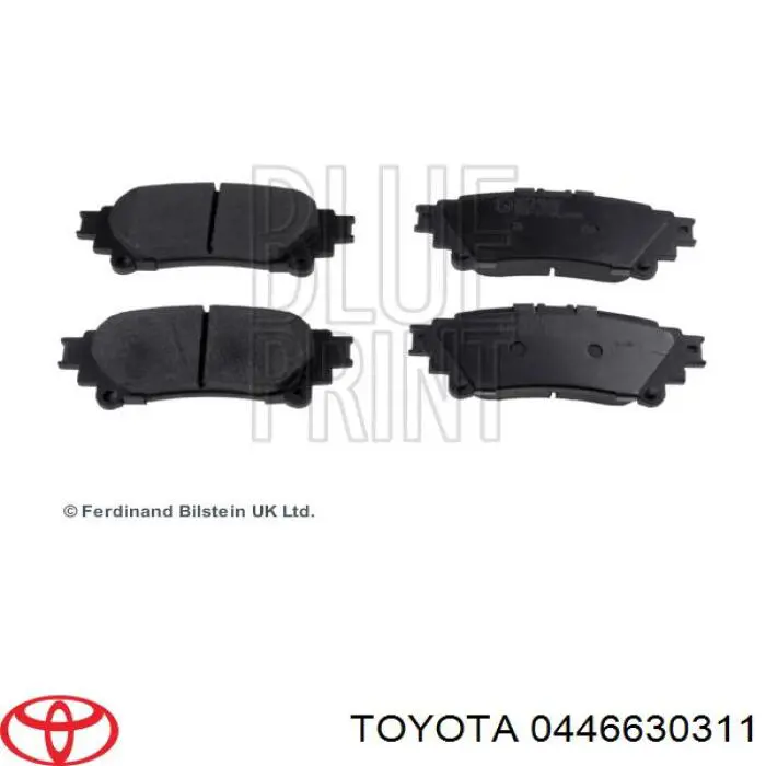 Задние тормозные колодки 0446630311 Toyota