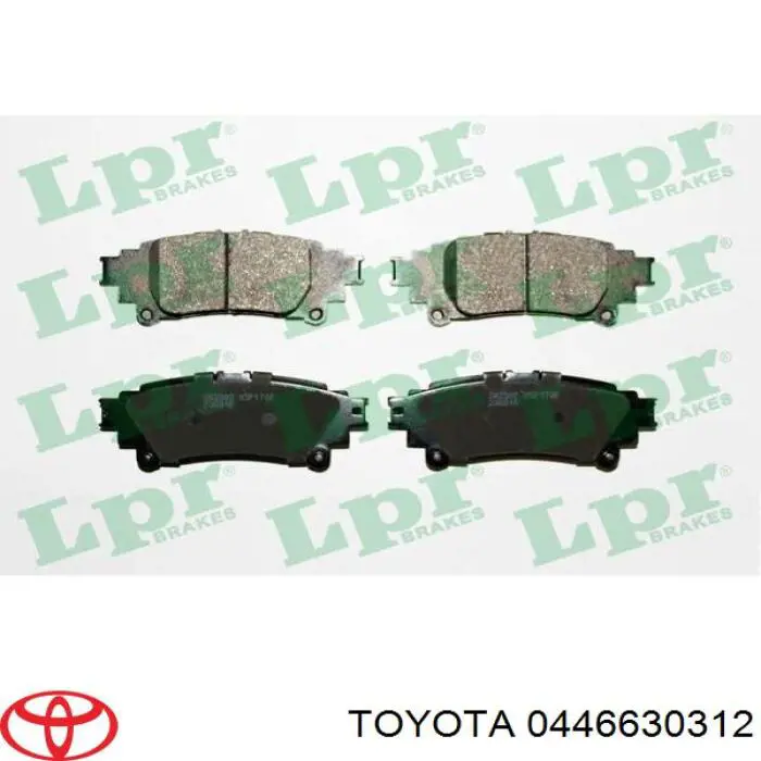 Задние тормозные колодки 0446630312 Toyota