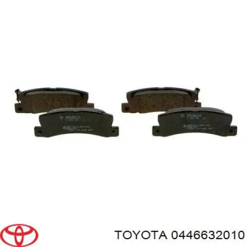 Купить 0446632010 Toyota Колодки тормозные задние, дисковые