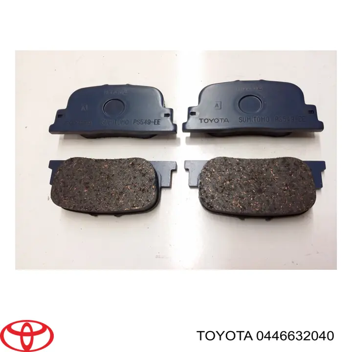 0446632040 Toyota колодки тормозные задние дисковые
