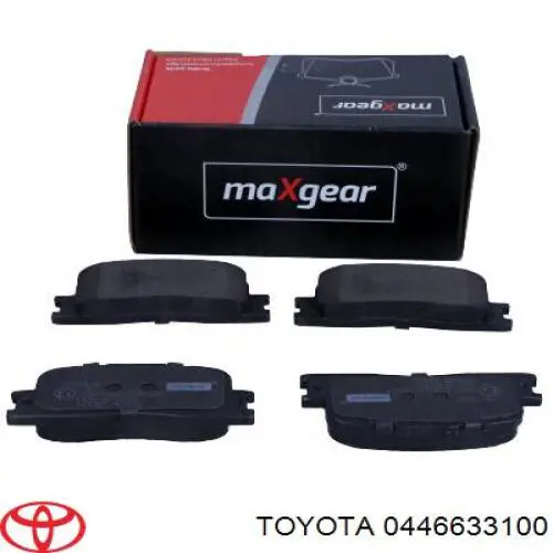 Купить 0446633100 Toyota Колодки тормозные задние, дисковые