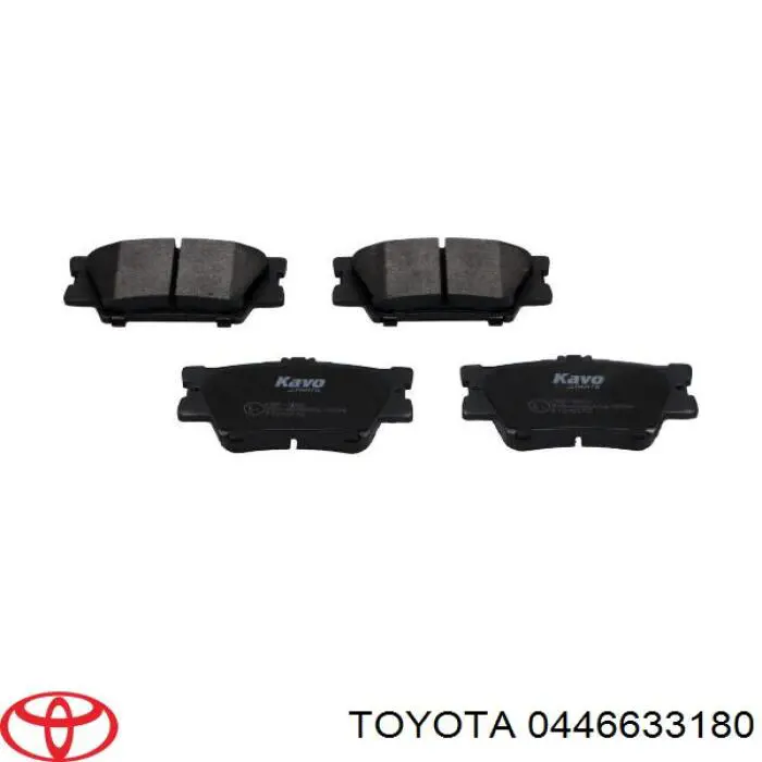 0446633180 Toyota колодки тормозные задние дисковые