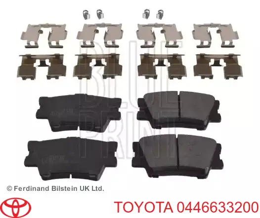 Задние дисковые колодки Toyota 0446633200