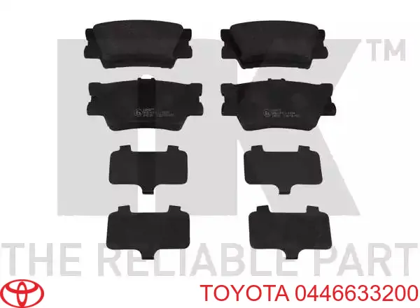 0446633200 Toyota Колодки тормозные дисковые комплект