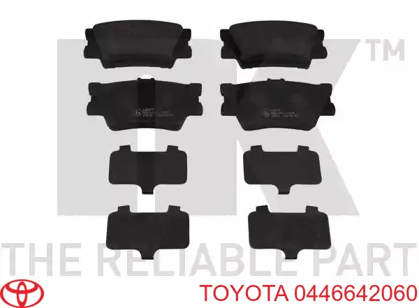 Купить 0446642060 Toyota Колодки тормозные задние, дисковые