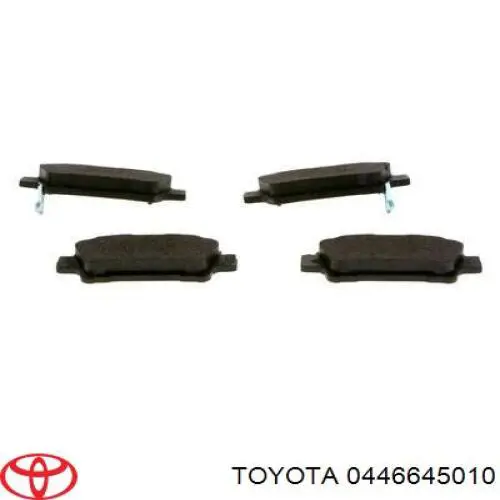 Задние дисковые колодки Toyota 0446645010