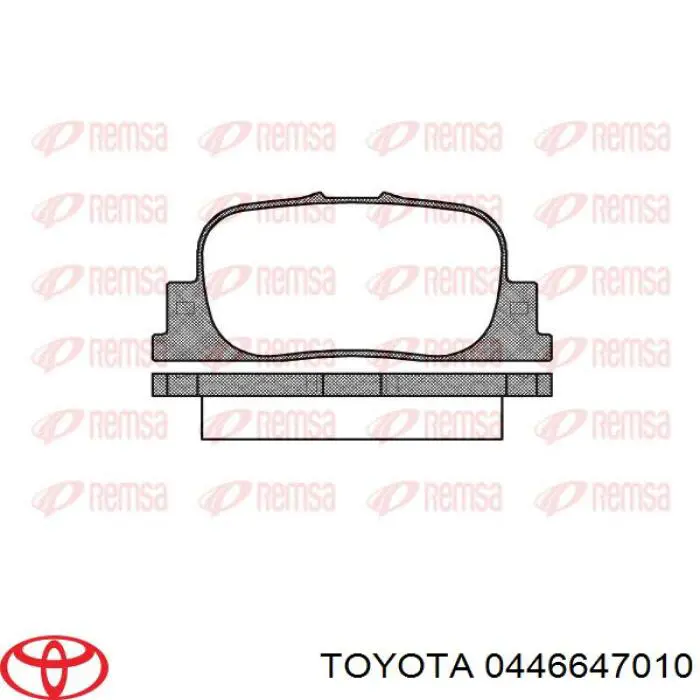 0446647010 Toyota колодки тормозные задние дисковые