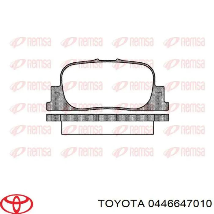 Задние тормозные колодки 0446647010 Toyota