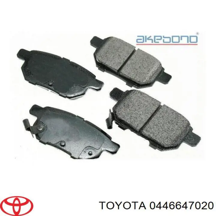 Задние тормозные колодки 0446647020 Toyota