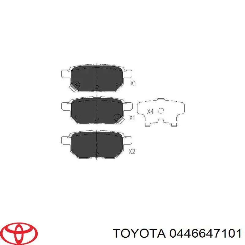 Задние тормозные колодки 0446647101 Toyota