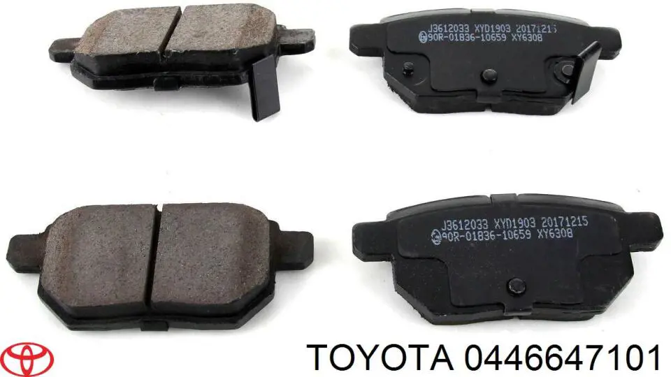 0446647101 Toyota Колодки тормозные дисковые комплект