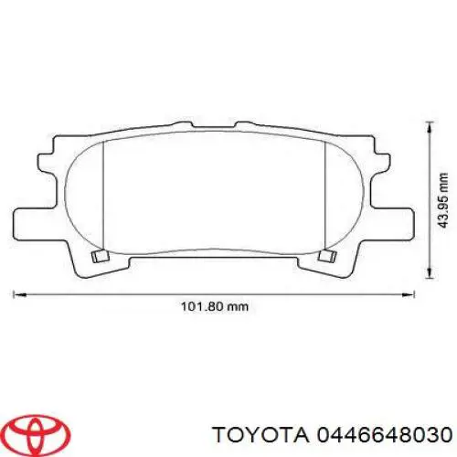 Колодки дисковые  Toyota 0446648030 цена, от 18.57 USD