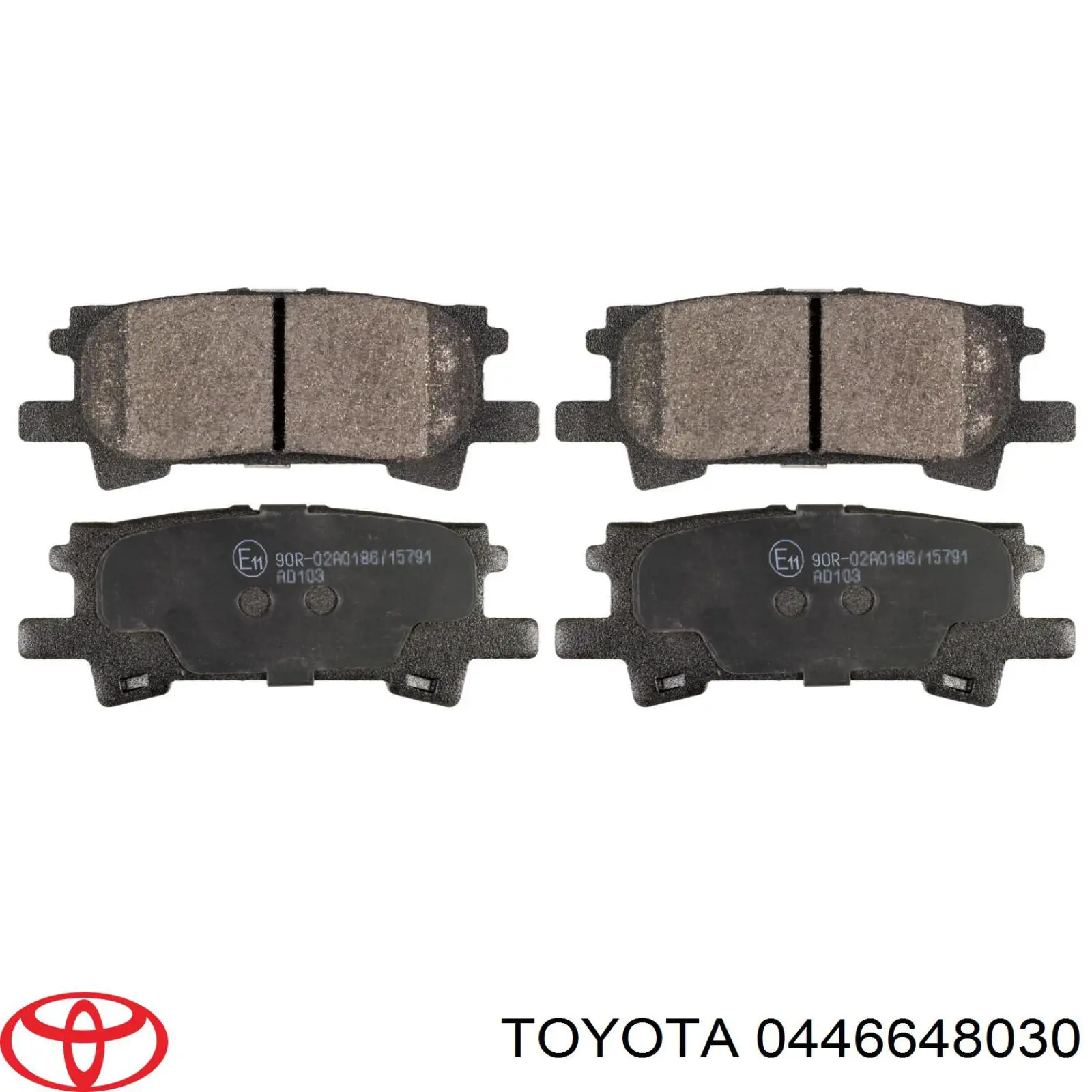 Задние дисковые колодки Toyota 0446648030