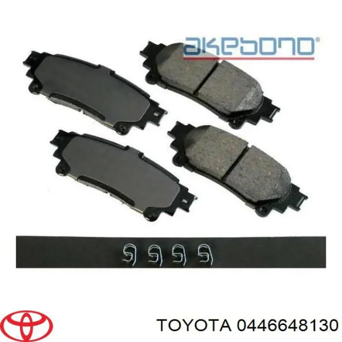 0446648130 Toyota sapatas do freio traseiras de disco