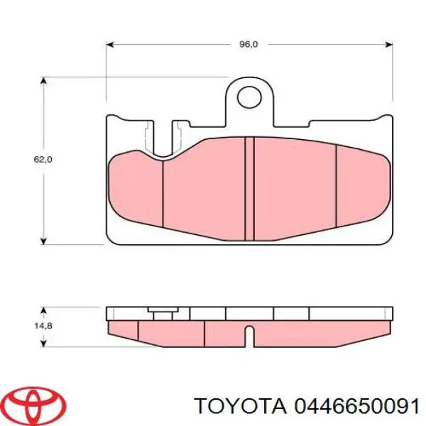 Колодки дисковые  Toyota 0446650091 цена, от 15.13 USD