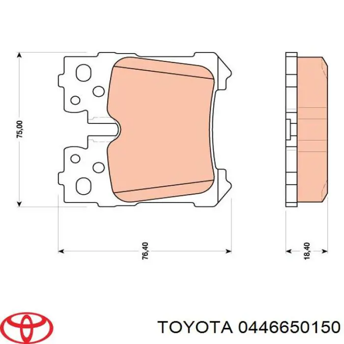Колодки дисковые  Toyota 0446650150 цена, от 30.40 USD