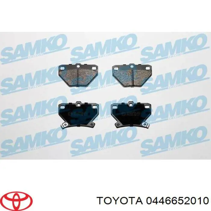 Купить 0446652010 Toyota Колодки тормозные задние, дисковые