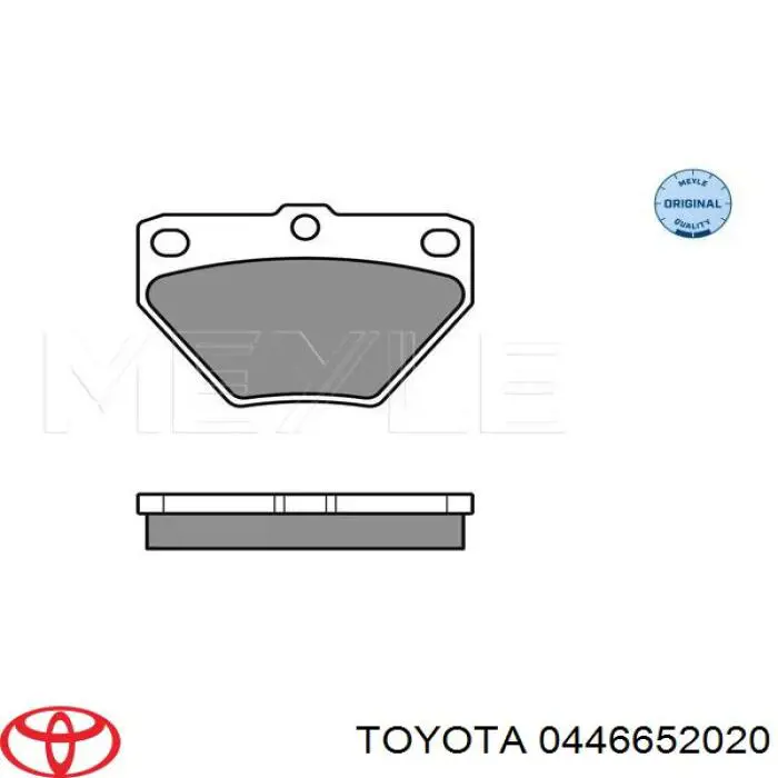 0446652020 Toyota колодки тормозные задние дисковые