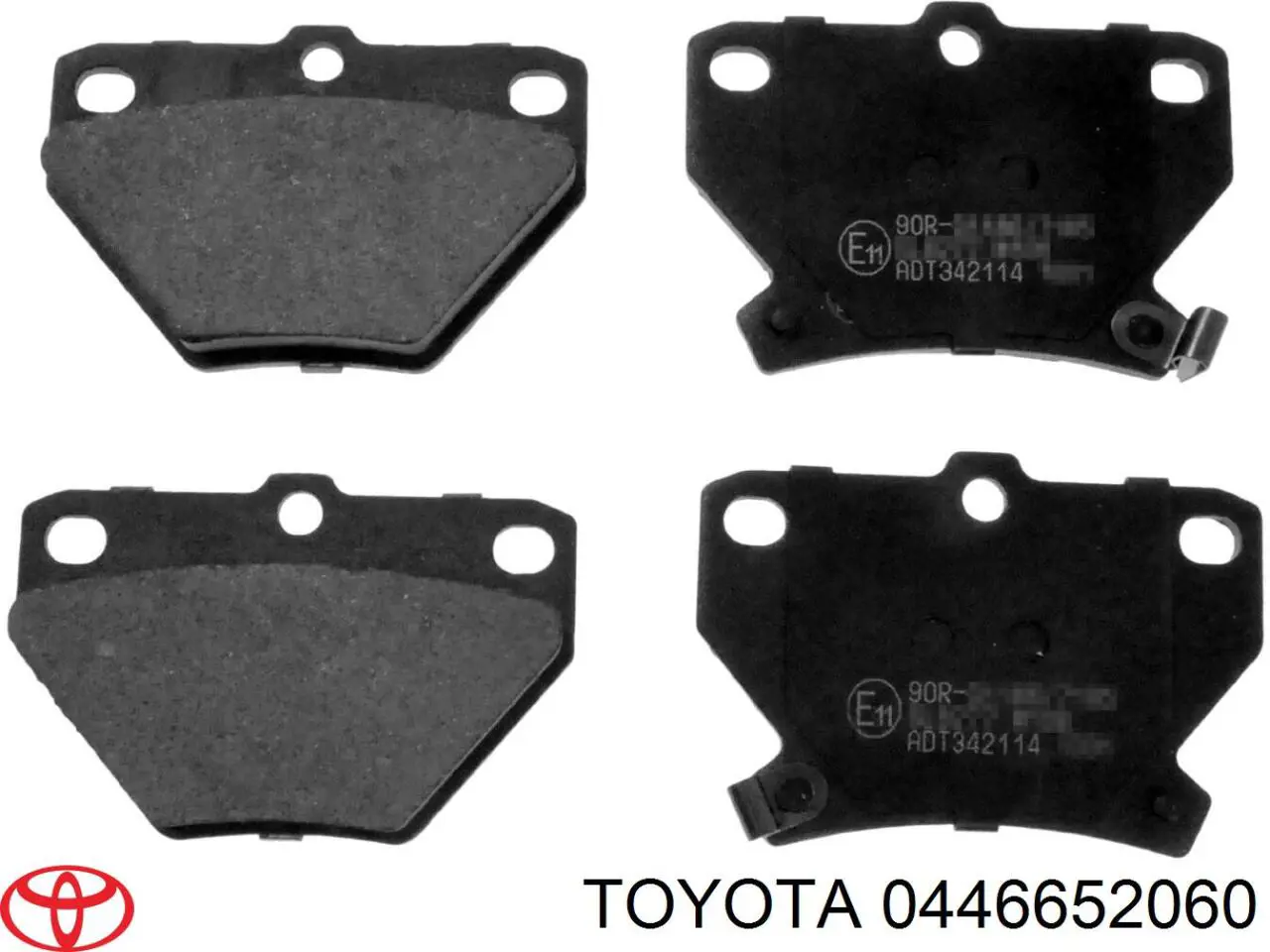 0446652060 Toyota колодки тормозные задние дисковые