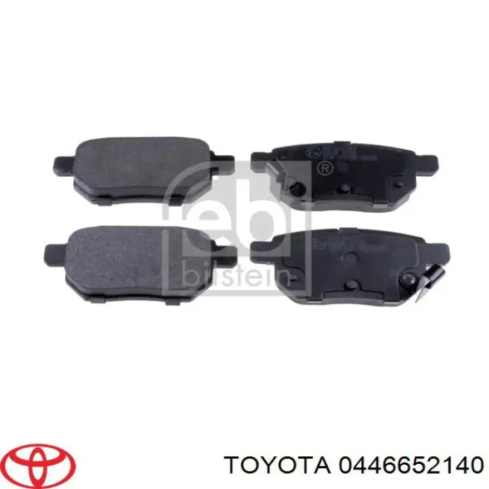 Задние тормозные колодки 0446652140 Toyota