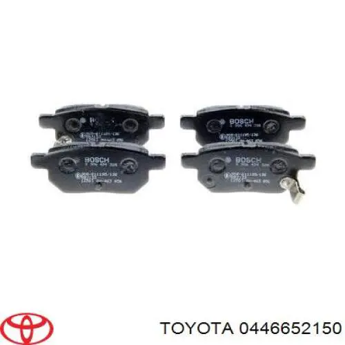 Задние дисковые колодки Toyota 0446652150