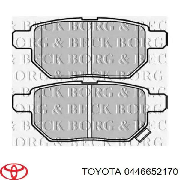 Задние дисковые колодки Toyota 0446652170