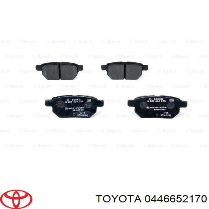Задние тормозные колодки 0446652170 Toyota