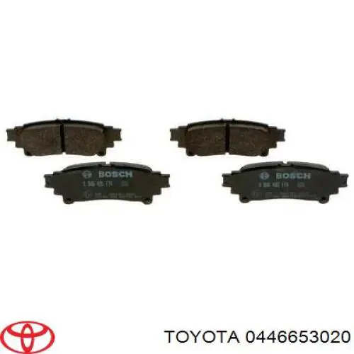 Задние тормозные колодки 0446653020 Toyota