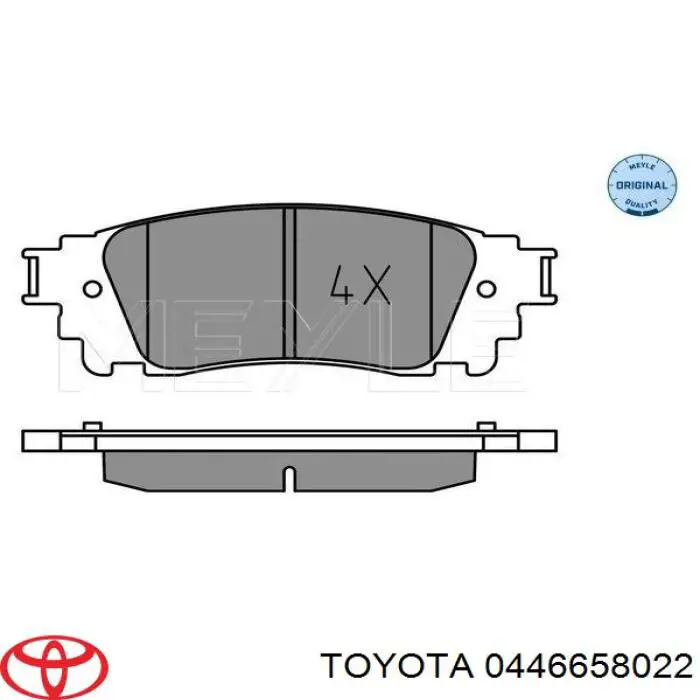 Колодки дисковые  Toyota 0446658022 цена, от 40.26 USD