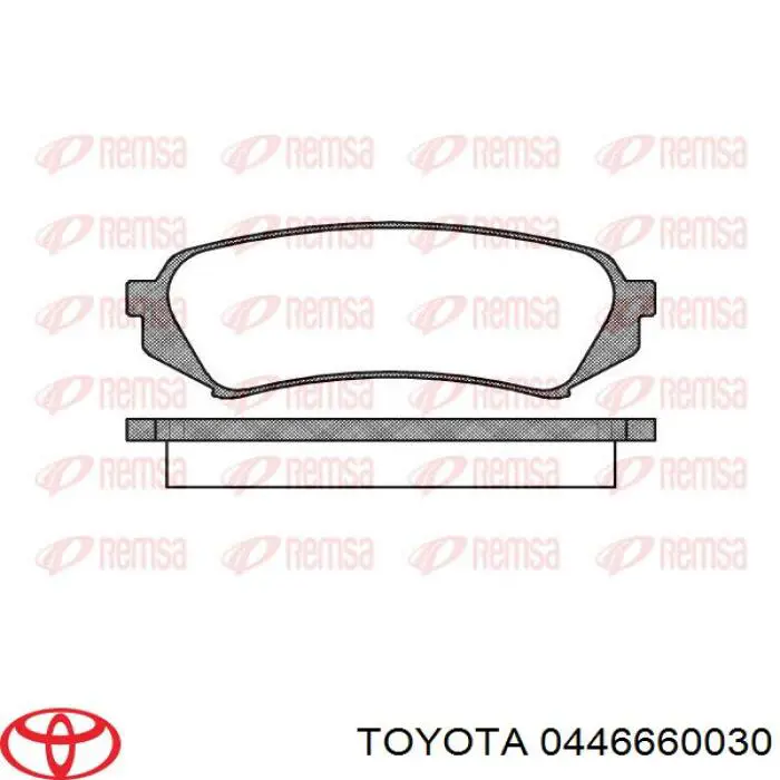 Колодки дисковые  Toyota 0446660030 цена, от 18.43 USD