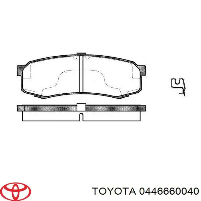 Задние тормозные колодки 0446660040 Toyota