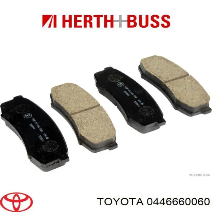 Sapatas do freio traseiras de disco 0446660060 Toyota