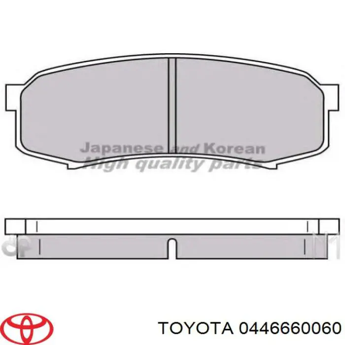 Sapatas do freio traseiras de disco Toyota 0446660060 preço, a partir de 33,37 USD