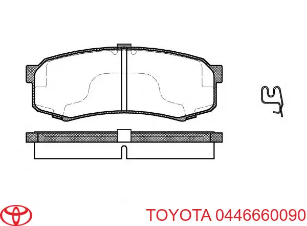 Купить 0446660090 Toyota Колодки тормозные задние, дисковые