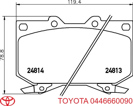 Колодки дисковые  Toyota 0446660090 цена, от 19.28 USD