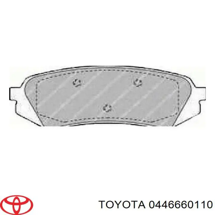 Купить 0446660110 Toyota Колодки тормозные задние, дисковые