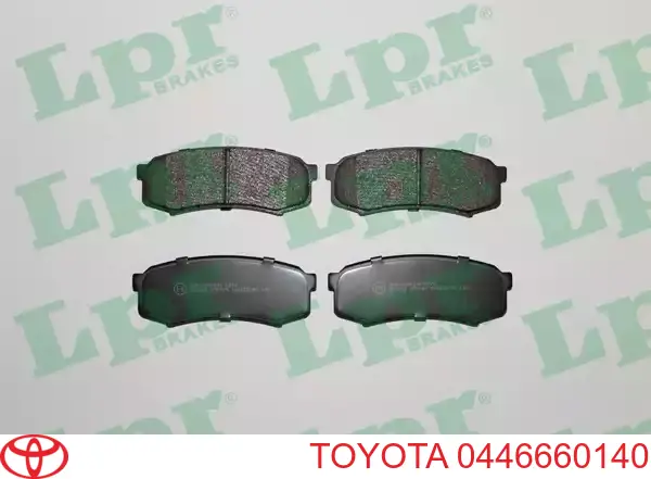 Задние дисковые колодки Toyota 0446660140