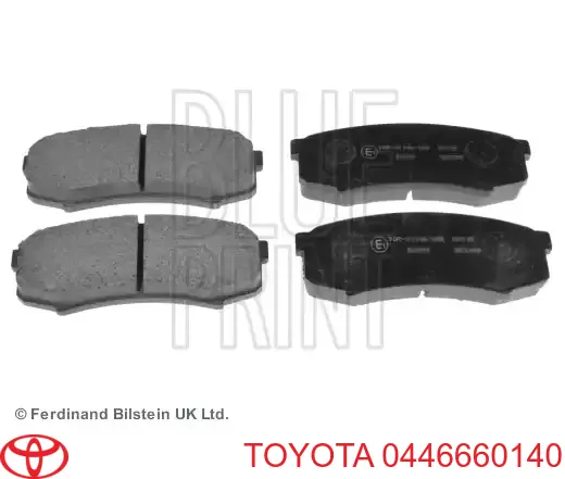 Купить 0446660140 Toyota Колодки тормозные задние, дисковые