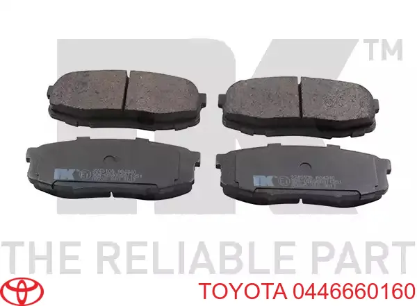 Задние тормозные колодки 0446660160 Toyota