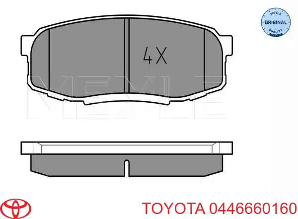 Колодки дисковые  Toyota 0446660160 цена, от 54.13 USD