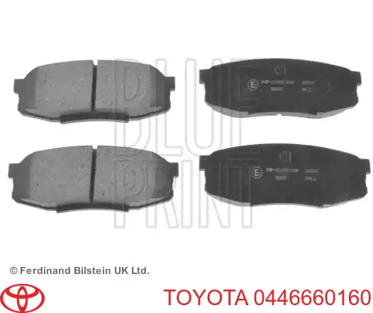 Задние тормозные колодки 0446660160 Toyota