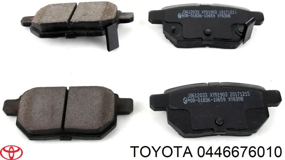 Задние дисковые колодки Toyota 0446676010
