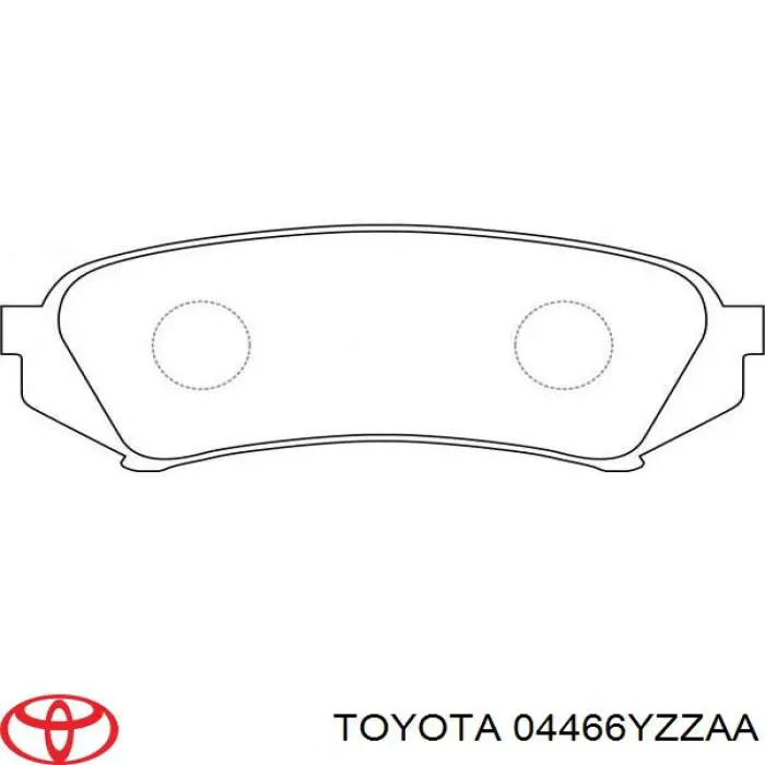 04466YZZAA Toyota колодки тормозные задние дисковые