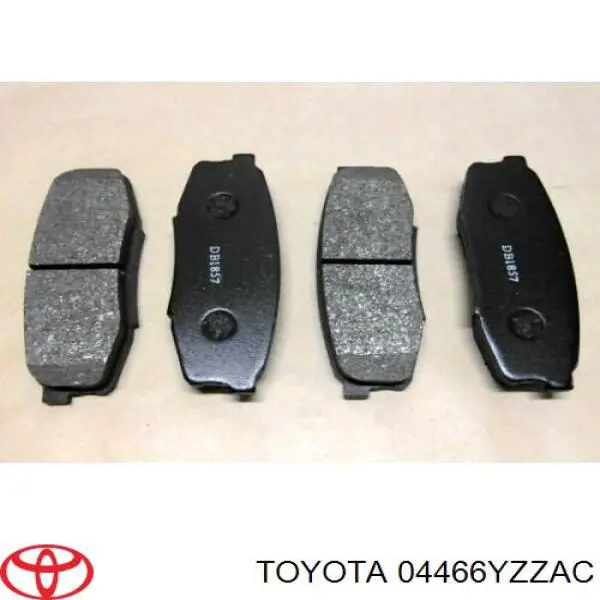 04466YZZAC Toyota sapatas do freio traseiras de disco