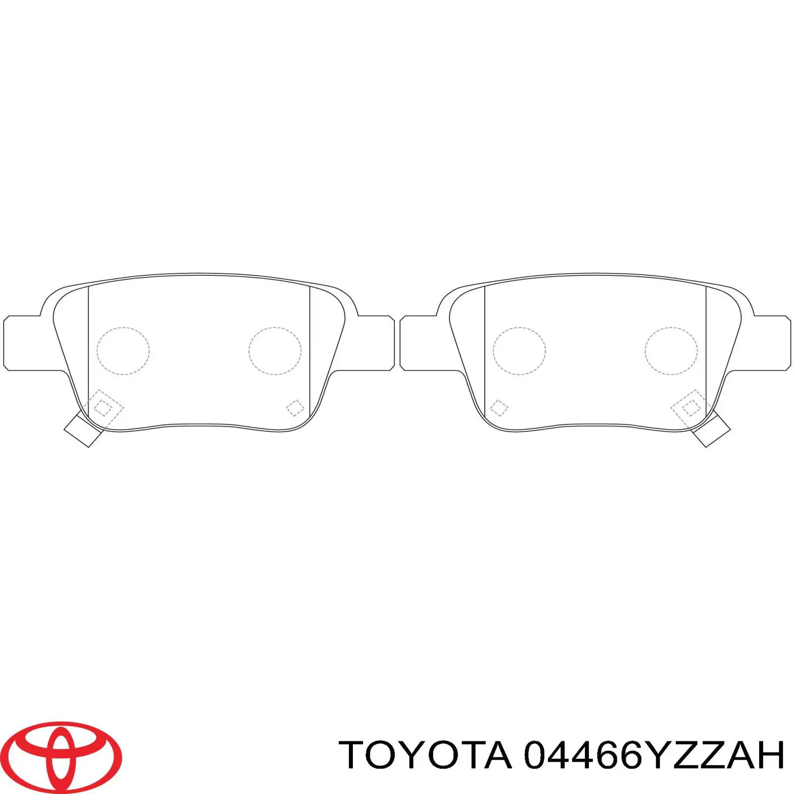 Задние тормозные колодки 04466YZZAH Toyota